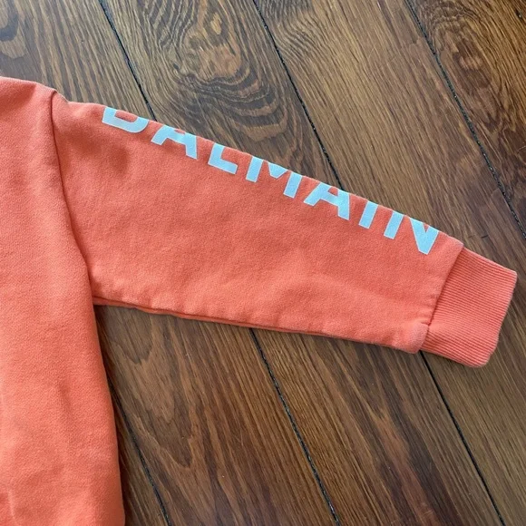 Balmain Kids Orange Sweatshirt, size 6 - Picture 2 of 9